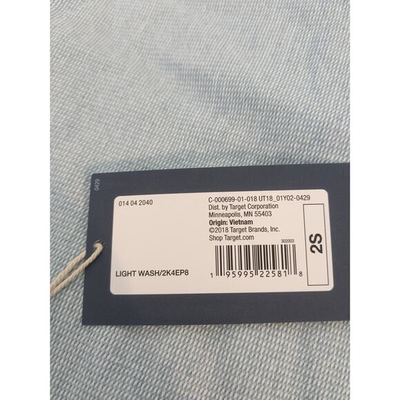 Universal Thread Wide Leg Jeans 2S Blue Light Wash High Rise Drawstring Everyday - Picture 5 of 11